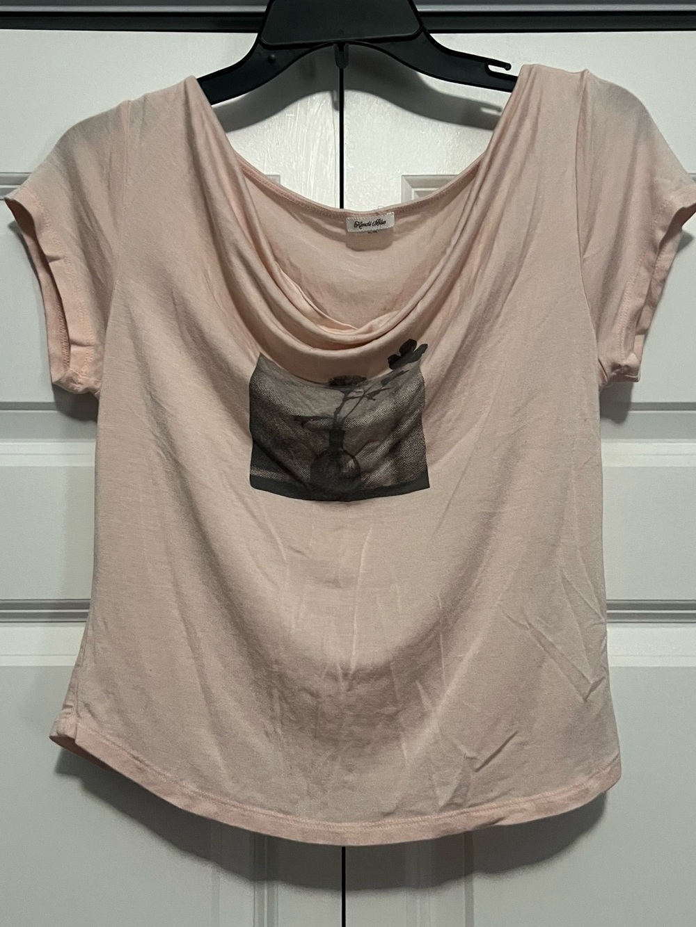 Kimchi Blue Soft Pink Cowl Neck Crop Top